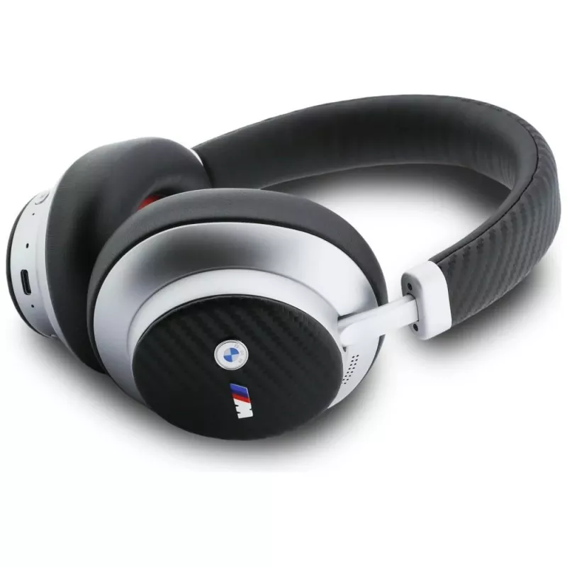 Auscultadores BMW M Carbon Metal Logo Bluetooth ENC over-ear prateado
