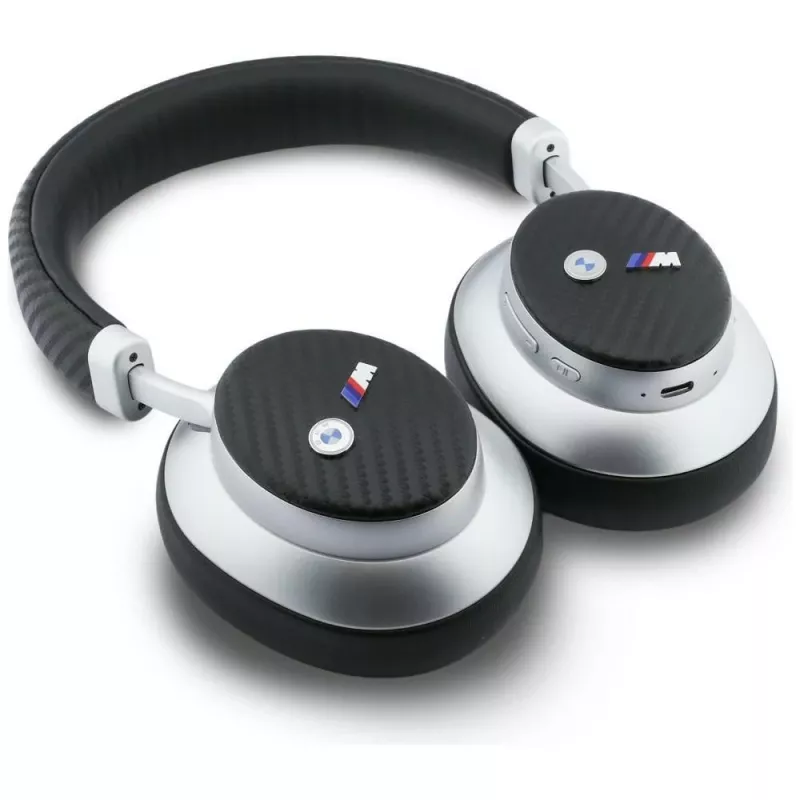 Auscultadores BMW M Carbon Metal Logo Bluetooth ENC over-ear prateado
