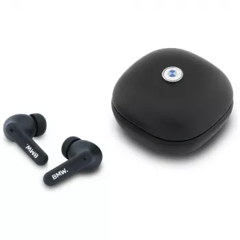 Auscultadores TWS Bluetooth 5.3 BMW LeatherMetal Logo ENC preto