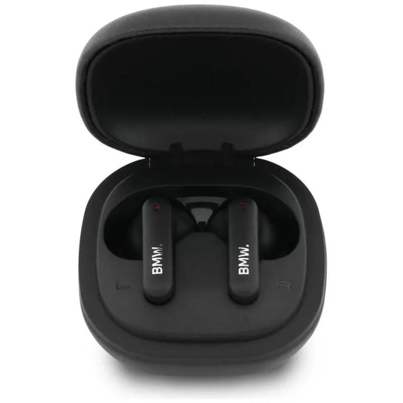 Auscultadores TWS Bluetooth 5.3 BMW LeatherMetal Logo ENC preto