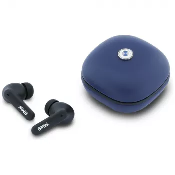 BMW LeatherMetal Logo ENC TWS Bluetooth auriculares azul-marinho