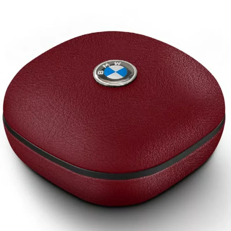 Auscultadores TWS Bluetooth BMW Leather Metal Logo ENC vermelho
