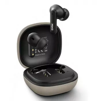 Auscultadores TWS Bluetooth BMW LeatherMetal Logo com ENC, taupe