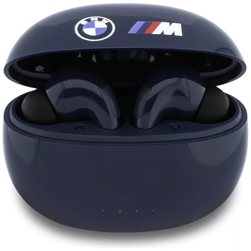 Auscultadores TWS Bluetooth BMW azul-marinho com logótipo impresso