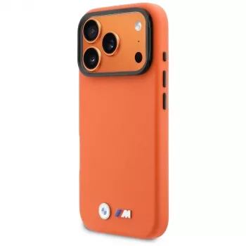 Capa MagSafe BMW M Metal Logo para iPhone 17 Pro laranja