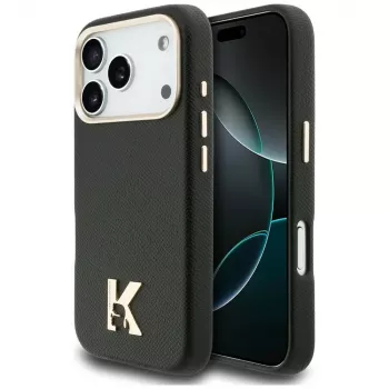 Capa MagSafe Karl Lagerfeld Karl Head Logo para Apple iPhone 17 Pro, preta