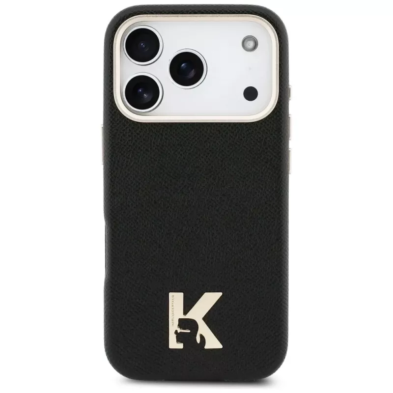 Capa MagSafe Karl Lagerfeld Karl Head Logo para Apple iPhone 17 Pro, preta