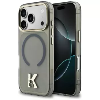 Capa MagSafe KARL LAGERFELD IML K Head Logo para iPhone 17 Pro, preta
