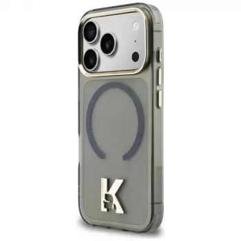 Capa MagSafe KARL LAGERFELD IML K Head Logo para iPhone 17 Pro, preta