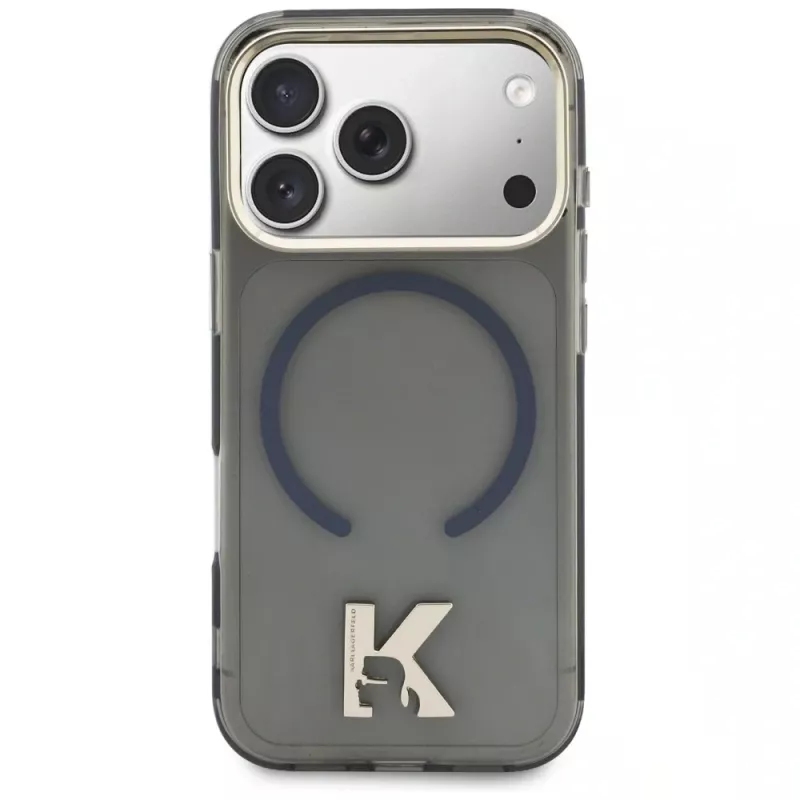Capa MagSafe KARL LAGERFELD IML K Head Logo para iPhone 17 Pro, preta