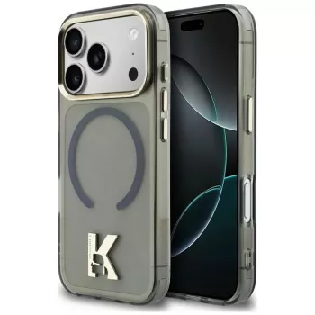 Capa MagSafe KARL LAGERFELD IML K Head Logo para Apple iPhone 17 Pro Max, preta