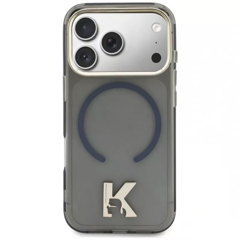 Capa MagSafe KARL LAGERFELD IML K Head Logo para Apple iPhone 17 Pro Max, preta