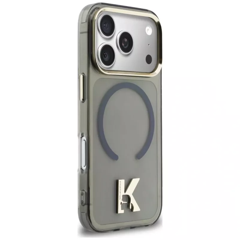 Capa MagSafe KARL LAGERFELD IML K Head Logo para Apple iPhone 17 Pro Max, preta