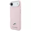 Capa MagSafe KARL LAGERFELD Karl & Choupette Head Pins Saffiano para Apple iPhone Air, rosa