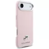 Capa MagSafe KARL LAGERFELD Karl & Choupette Head Pins Saffiano para Apple iPhone Air, rosa