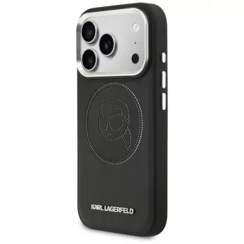 Capa MagSafe KARL LAGERFELD K Head Point Logo para Apple iPhone 17 Pro, preta