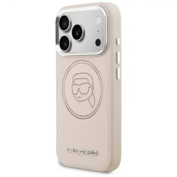 Karl Lagerfeld K Head Point Logo Capa MagSafe para Apple iPhone 17 Pro, rosa