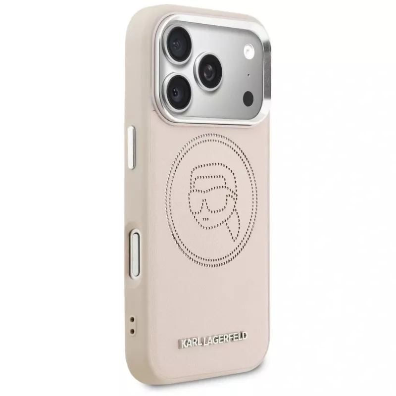 Karl Lagerfeld K Head Point Logo Capa MagSafe para Apple iPhone 17 Pro, rosa