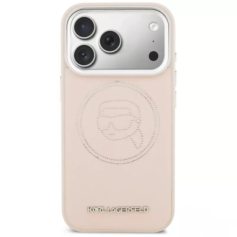 KARL LAGERFELD K Head Point Logo Capa MagSafe para iPhone 17 Pro Max rosa