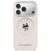 Karl Lagerfeld Point & Choupette Sketch Capa MagSafe para Apple iPhone 17 Pro, rosa