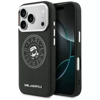 KARL LAGERFELD Point & Karl Sketch Capa MagSafe para iPhone 17 Pro preto