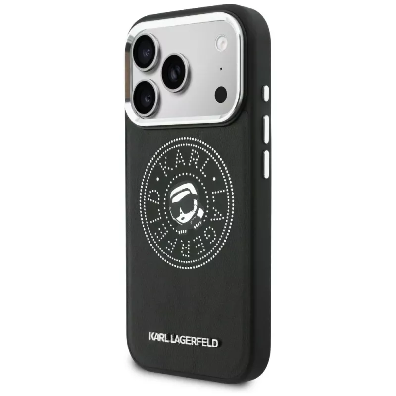 KARL LAGERFELD Point & Karl Sketch Capa MagSafe para iPhone 17 Pro Max - preto