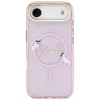 KARL LAGERFELD IML Choupettes KarlScript Logo Capa MagSafe para iPhone Air, rosa