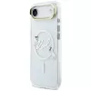 Karl Lagerfeld IML Choupettes KarlScript Logo Capa MagSafe para iPhone Air, transparente