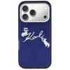 KARL LAGERFELD IML Choupettes KarlScript Logo Capa MagSafe para Apple iPhone 17 Pro Max - azul