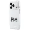 KARL LAGERFELD IML Karl & Choupette Peekaboo Logo Capa MagSafe para Apple iPhone 17 Pro, branco