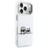 KARL LAGERFELD IML Karl & Choupette Peekaboo Logo Capa MagSafe para Apple iPhone 17 Pro, branco