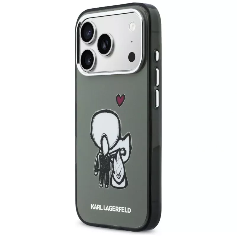 KARL LAGERFELD Karl & Choupette Back Capa MagSafe para Apple iPhone 17 Pro, preto