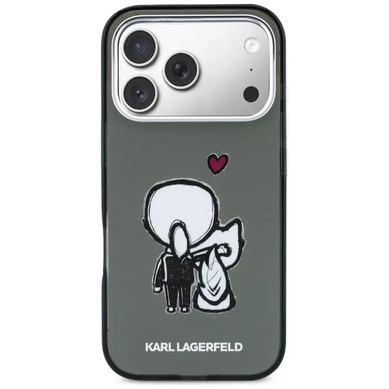 KARL LAGERFELD Karl & Choupette Back Capa MagSafe para Apple iPhone 17 Pro, preto