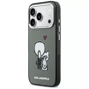 KARL LAGERFELD Karl & Choupette Back Capa MagSafe para iPhone 17 Pro Max, preto