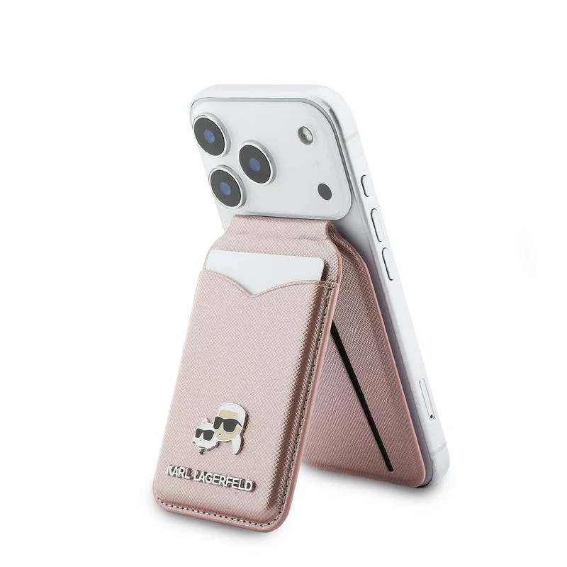 Karl Lagerfeld Stand Mirror Carteira MagSafe rosa