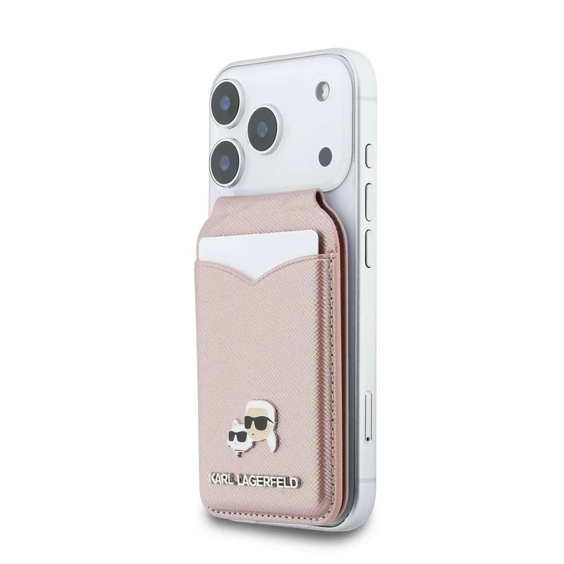 Karl Lagerfeld Stand Mirror Carteira MagSafe rosa
