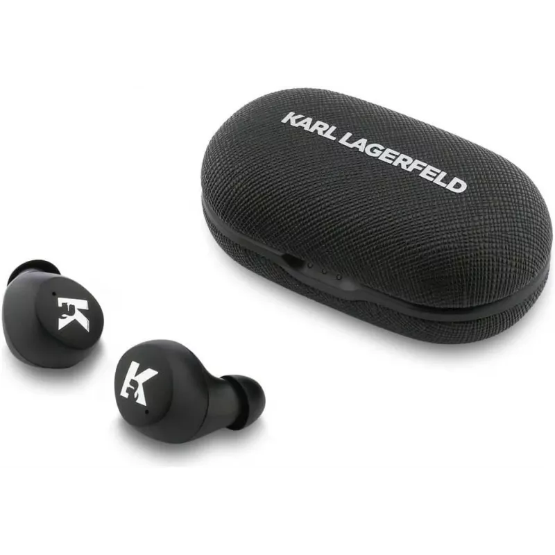 Karl Lagerfeld Saffiano Logo ENC Auriculares TWS preto