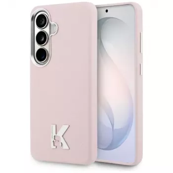 Karl Lagerfeld K Metal Logo Capa MagSafe para Samsung Galaxy S26, rosa