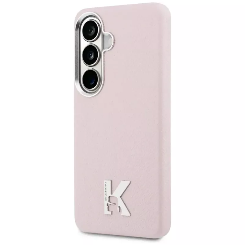 Karl Lagerfeld K Metal Logo Capa MagSafe para Samsung Galaxy S26, rosa