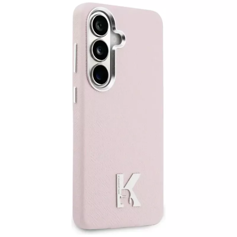 Karl Lagerfeld K Metal Logo Capa MagSafe para Samsung Galaxy S26, rosa