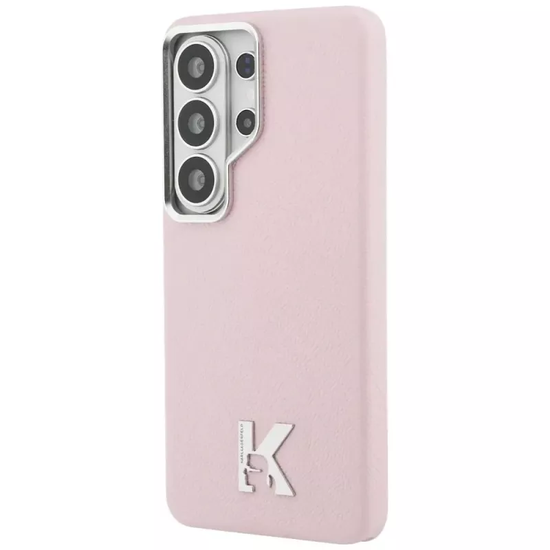 Karl Lagerfeld K Metal Logo Capa MagSafe para Samsung Galaxy S26 Ultra rosa
