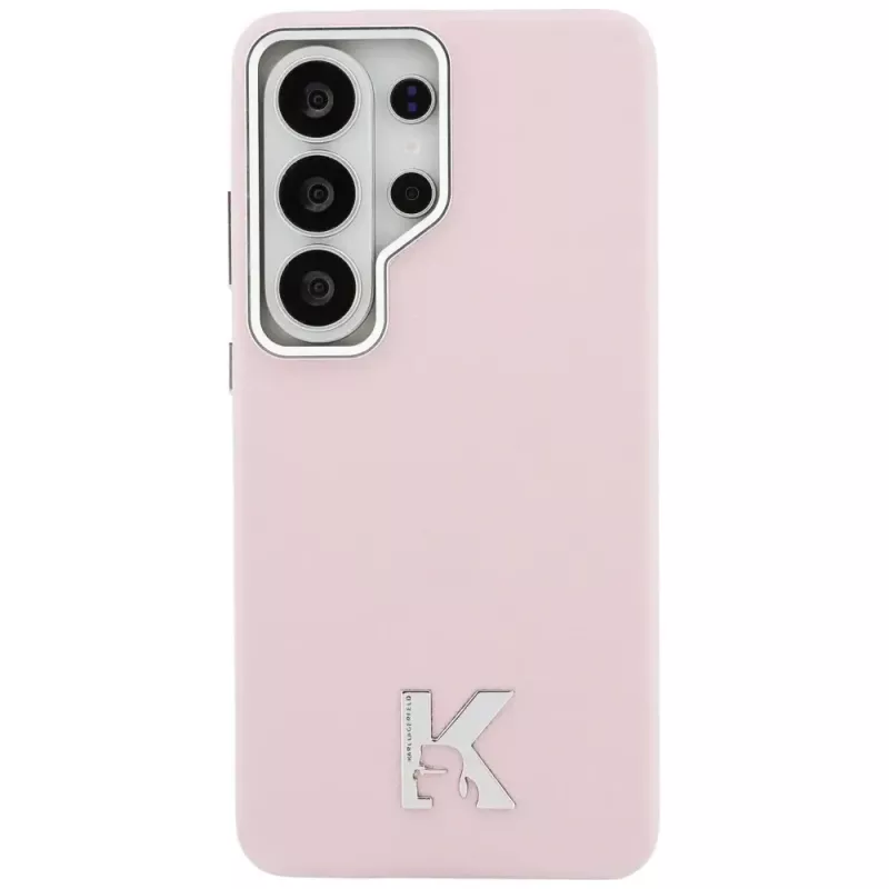 Karl Lagerfeld K Metal Logo Capa MagSafe para Samsung Galaxy S26 Ultra rosa