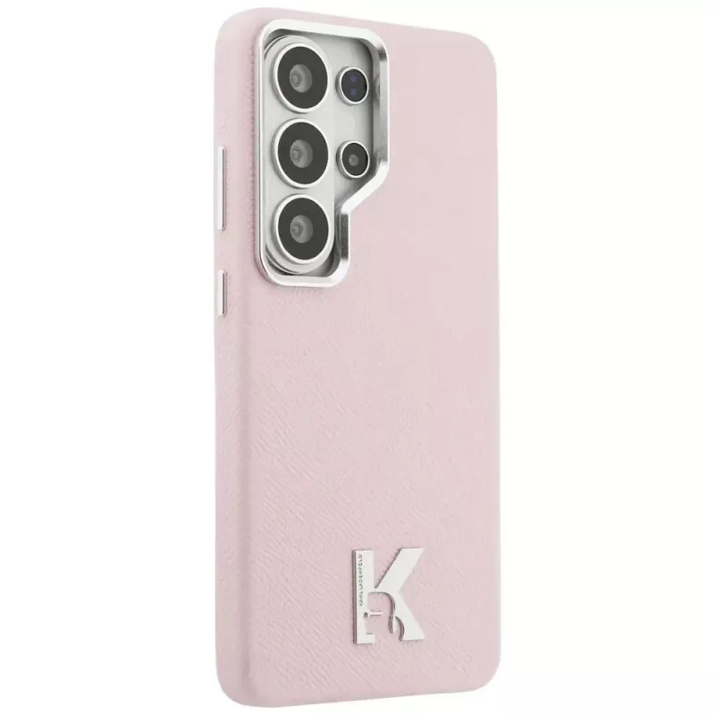 Karl Lagerfeld K Metal Logo Capa MagSafe para Samsung Galaxy S26 Ultra rosa