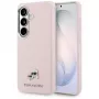 Karl Lagerfeld Saffiano KC Metal Logo Capa MagSafe para Samsung Galaxy S26 - rosa