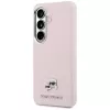 Karl Lagerfeld Saffiano KC Metal Logo Capa MagSafe para Samsung Galaxy S26 - rosa