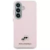 Karl Lagerfeld Saffiano KC Metal Logo Capa MagSafe para Samsung Galaxy S26 - rosa