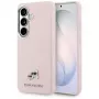 Karl Lagerfeld Saffiano KC Metal Logo Capa MagSafe para Samsung Galaxy S26+ rosa