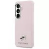Karl Lagerfeld Saffiano KC Metal Logo Capa MagSafe para Samsung Galaxy S26+ rosa