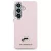 Karl Lagerfeld Saffiano KC Metal Logo Capa MagSafe para Samsung Galaxy S26+ rosa