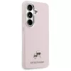 Karl Lagerfeld Saffiano KC Metal Logo Capa MagSafe para Samsung Galaxy S26+ rosa